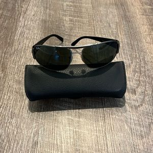 Ray-ban Sunglasses Frames Black with Green Lens Mens 63-16 3N RB3357 004